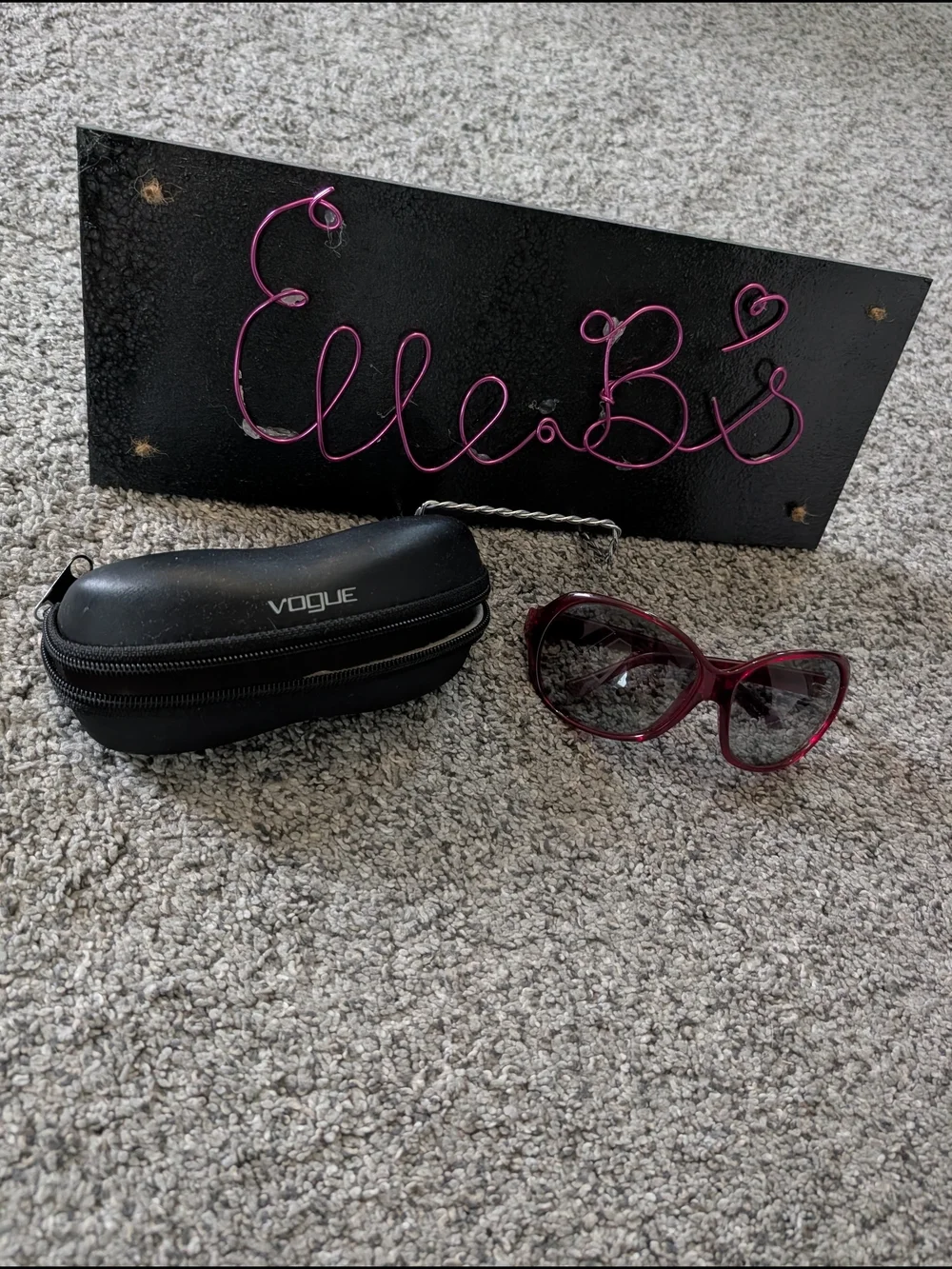 Used Condition Vogue Women's Burgundy/Red Oversized Sunglasses